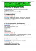 Pharmacology Nursing Exam Q&A 2025 &ndash; Drug Classes&comma; Administration&comma; Adverse Effects&comma; and Patient Education &vert; NCLEX-Style Questions with Rationales &vert; Verified Nursing Prep