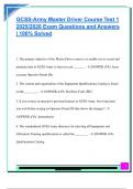 GCSS-Army Master Driver Course Test 1  2025&sol;2026 Exam Questions and Answers  &vert; 100&percnt; Solved 