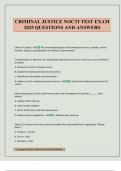 CRIMINAL JUSTICE NOCTI TEST EXAM 2025 QUESTIONS AND ANSWERS
