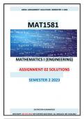 MAT1581 Assignment 02 Solutions Semester 2 2023