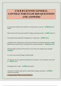 CSLB B LICENSE GENERAL CONTRACTOR EXAM 2025 QUESTIONS AND ANSWERS