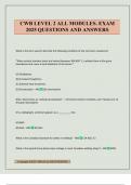CWB LEVEL 2 ALL MODULES&period; EXAM 2025 QUESTIONS AND ANSWERS