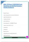 Math 130 Exam 2 2025&sol;2026 Exam  Questions and Verified Answers &vert;  Already Graded A&plus;