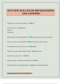 EVO TEST ILEA EXAM 2025 QUESTIONS AND ANSWERS