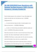 NU 646 2025&sol;2026 Exam Questions with  Detailed Verified Answers &lpar;100&percnt; Correct  Answers&rpar; &vert; Already Graded A&plus; 