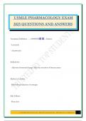 USMLE PHARMACOLOGY EXAM 2025 QUESTIONS AND ANSWERS