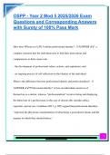 OSPP - Year 2 Mod 5 2025&sol;2026 Exam  Questions and Corresponding Answers  with Surety of 100&percnt; Pass Mark 