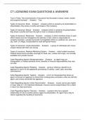CT LICENSING EXAM QUESTIONS & ANSWERS