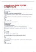 Active Shooter EXAM VERIFIED &vert; LATEST UPDATE