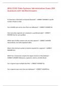 WGU D192 Data Systems Administration Exam 208 Questions with Verified Answers&comma;100&percnt;CORRECT