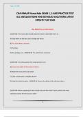 CNA NNAAP Nurse Aide EXAM 1&comma; 2 AND PRACTICE TEST ALL 500 QUESTIONS AND DETAILED SOLUTIONS LATEST UPDATE THIS YEAR