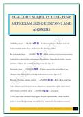 EC-6 CORE SUBJECTS TEST- FINE ARTS EXAM 2025 QUESTIONS AND ANSWERS