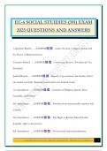 EC-6 SOCIAL STUIDIES &lpar;391&rpar; EXAM 2025 QUESTIONS AND ANSWERS