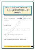 TEXES CORE SUBJECTS EC-6 Exam Bundle 2025 &vert;Questions and Answers&vert;100&percnt; Solved 