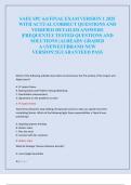 SAFE SPC 6&period;0 FINAL EXAM VERSION 1 2025  WITH ACTUAL CORRECT QUESTIONS AND  VERIFIED DETAILED ANSWERS  &vert;FREQUENTLY TESTED QUESTIONS AND  SOLUTIONS &vert;ALREADY GRADED  A&plus;&vert;NEWEST&vert;BRAND NEW  VERSION&excl;&excl;&vert;GUARANTEED PASS