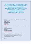 PATHO 370 FINAL EXAM VERSION B 2025  WITH ACTUAL CORRECT QUESTIONS AND  VERIFIED DETAILED ANSWERS  &vert;FREQUENTLY TESTED QUESTIONS AND  SOLUTIONS &vert;ALREADY GRADED  A&plus;&vert;NEWEST&vert;BRAND NEW  VERSION&excl;&excl;&vert;GUARANTEED PASS 