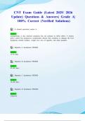 CNT Exam Guide &lpar;Latest 2025&sol; 2026 Update&rpar; Questions & Answers&vert; Grade A&vert; 100&percnt; Correct &lpar;Verified Solutions&rpar;