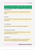 Psych 403 Exam 1 Questions and Correct  Answers&sol; Latest Update &sol; Already Graded