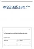 FLORIDA BAIL BOND TEST QUESTIONS WITH 100&percnt; CORRECT ANSWERS&excl;&excl;