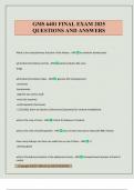 GMS 6401 FINAL EXAM 2025 QUESTIONS AND ANSWERS