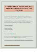 GMS 6401&colon; RENAL PHYSIO PRACTICE FINAL EXAM 2025 QUESTIONS AND ANSWERS