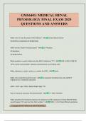 GMS6401&colon; MEDICAL RENAL PHYSIOLOGY FINAL EXAM 2025 QUESTIONS AND ANSWERS
