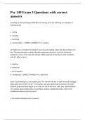 Psy 140 Exam 3 Questions with correct answers