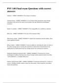 PSY 140 Final exam Questions with correct answers