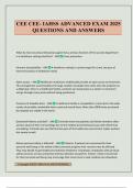 CEE CEE- IAHSS ADVANCED EXAM 2025 QUESTIONS AND ANSWERS