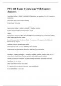 PSY 140 Exam 1 Questions With Correct Answers&period;