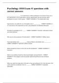 Psychology 1010 Exam -1 questions with correct answers&period;