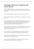 Psychology 1010 Exam -2 Questions with correct answers