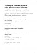 Psychology 1010 exam 1 chapters 1-3 Exam questions with correct answers&period;