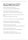 BIO 153 Example Exam 2 &lpar;FINAL&rpar; Questions With Correct Answers&period;