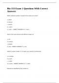 Bio 153 Exam 1 Questions With Correct Answers