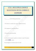 C723 - MULTIPLE CHOICE QUESTIONS WITH CORRECT ANSWERS