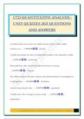 C723 QUANTITATIVE ANALYSIS - UNIT QUIZZES 2025 QUESTIONS AND ANSWERS