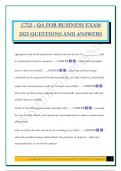 C723 Exam Bundle 2025 &vert;Questions and Answers&vert; 100&percnt; Solved 