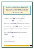 MCPHS MICROBIOLOGY SELF PACED EXAM 2025 QUESTIONS AND ANSWERS