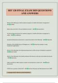 HIT 120 FINAL EXAM 2025 QUESTIONS AND ANSWERS
