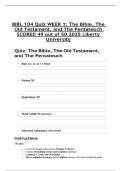 BIBL 104 Quiz WEEK 1&colon; The Bible&comma; The Old Testament&comma; and The Pentateuch SCORED 49 out of 50 2025 Liberty University