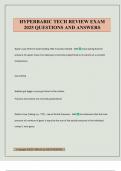 HYPERBARIC TECH REVIEW EXAM 2025 QUESTIONS AND ANSWERS