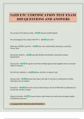 IAED ETC CERTIFICATION TEST EXAM 2025 QUESTIONS AND ANSWERS