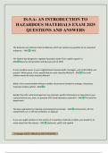 IS-5&period;A&colon; AN INTRODUCTION TO HAZARDOUS MATERIALS EXAM 2025 QUESTIONS AND ANSWERS