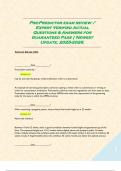 Pre-Predictor exam review &sol; Expert Verified Actual Questions & Answers for Guaranteed Pass &vert; Newest Update&comma; 2025-2026&period; 