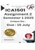 ICA1501 Assignment 3 &lpar;COMPLETE ANSWERS&rpar; Semester 1 2025 - DUE 15 July 2025