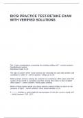 BICSI PRACTICE TEST-RETAKE EXAM WITH VERIFIED SOLUTIONS