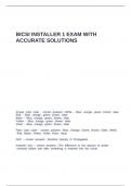 BICSI INSTALLER 1 EXAM WITH ACCURATE SOLUTIONS