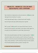 MICR 271 - MODULE 1 EXAM 2025 QUESTIONS AND ANSWERS