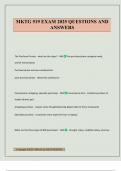 MKTG 519 EXAM 2025 QUESTIONS AND ANSWERS